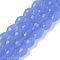 Electroplate Imitation Jade Glass Beads Strands, Faceted, Teardrop, Royal Blue, 11.5x8mm, Hole: 1.2mm, about 55~57pcs/strand, 25.59 inch(65cm)