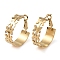 304 Stainless Steel Hoop Earrings, Jewely for Women, Golden, Butterfly, 27x8~9mm