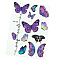 Body Art Tattoos, Temporary Tattoos Paper Stickers, Butterfly, Dark Orchid, 21x15cm