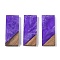 Resin & Wood Pendants, Rectangle Charms, Blue Violet, 38.5x15.5x3.5mm, Hole: 2mm