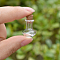 Glass Bottles Ornament, Glass Empty Wishing Bottles, DIY Vials for Pendant Decorations, Lantern Bottle with Cork, Clear, 2.4~2.6x1.7cm