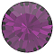 Preciosa&reg MAXIMA Crystal Round Stones, Czech Crystal, Dura Foiling, Round(431 11 615 Chaton), 20050 Amethyst, SS8/PP17(2.3~2.5mm)