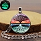 Tree of Life Night Light Necklace for Women, Time Glass Gemstone Glowing Pendants, Platinum, 17.72 inch(45cm)