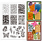 Custom PVC Plastic Clear Stamps, for DIY Scrapbooking, Photo Album Decorative, Cards Making, Mixed Shapes, 160x110mm