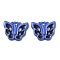 Spray Painted Alloy Enamel Pendants, Butterfly Charm, Royal Blue, 15.5x18x2mm, Hole: 1.6mm