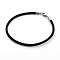 Braided Cotton Cord Bracelet Making, with 304 Stainless Steel Clasps, Golden, Black, 8-5/8 inch(21.8cm), 3mm