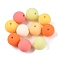 Rubberized Style Imitated Silicone Acrylic Beads, Round, Mixed Color, 11.5x11mm, Hole: 1.8mm