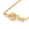 Heart Knot Rack Plating Brass Pendant Necklaces, Box Chain Necklaces, Cadmium Free & Lead Free, Long-Lasting Plated, Real 18K Gold Plated, 16.81 inch(427mm)