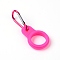 Silicone Water Bottle Carrier/Holder, with Aluminum Carabiner , Fuchsia, 91x36.5mm