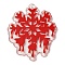 Halloween Theme Acrylic Pendants, Snowflake, 45.5x37.5x2.2mm, Hole: 1.8mm