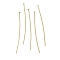 Brass Flat Head Pins, Lead Free & Cadmium Free, Real 24K Gold Plated, 40x0.7mm, Head: 1.5mm