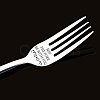 Word Pattern Stainless Steel Fork AJEW-WH0191-007-3