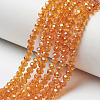 Electroplate Transparent Glass Beads Strands EGLA-A034-T3mm-H12-1