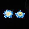 Handmade Polymer Clay 3D Flower Plumeria Beads CLAY-Q192-30mm-05-3