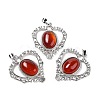 Natural Red Agate Pendants G-I322-04P-09-1