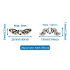 1 Box 200Pcs 10 Styles Wing/Butterfly Tibetan Style Alloy Beads TIBEB-TA0001-25-5