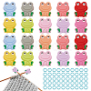 BENECREAT Frog Silicone Knitting Needle Point Protectors AJEW-BC0006-95-1