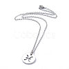 Non-Tarnish 304 Stainless Steel Pendant Necklaces NJEW-E147-03P-2