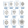  60Pcs 10 Styles Tibetan Style Alloy Connector Charms FIND-TA0002-97-4