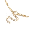 304 Stainless Steel Bar Link Chain Necklaces NJEW-JN04927-01-5