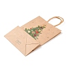 Christmas Theme Printed Kraft Paper Bags with Handles ABAG-M008-08A-3