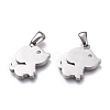 304 Stainless Steel Pet Pendants X-STAS-Z006-20P-1