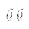 Stainless Steel C-shape Hoop Earrings for Women UU2795-2-1