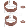 PandaHall Elite 4Pcs 2 Style Walnut Wood Cup Sleeve AJEW-PH0003-87-2