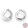 Rhodium Plated 925 Sterling Silver Micro Pave Cubic Zirconia Charms STER-T004-18P-1