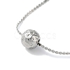 Non-Tarnish 304 Stainless Steel Round Ball Pendant Necklaces for Women NJEW-D056-01A-01P-2