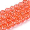 Drawbench Transparent Glass Beads Strands GLAD-Q012-8mm-08-1