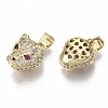 Brass Micro Pave Cubic Zirconia Charms X-ZIRC-R109-044G-NF-2