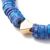 Handmade Polymer Clay Heishi Beads Stretch Bracelet BJEW-JB07392-4