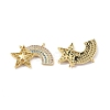 Brass Micro Pave Colorful Cubic Zirconia Connector Charms KK-E068-VF321-1