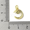 Real 18K Gold Plated Brass Pave Cubic Zirconia Pendants KK-M283-01B-02-3