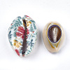 Printed Cowrie Shell Beads SHEL-S266-09A-2
