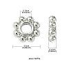 Alloy Daisy Spacer Beads PALLOY-YW0001-80-3