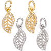 Beebeecraft 20Pcs 2 Colors Brass Micro Pave Cubic Zirconia Charms ZIRC-BBC0001-56-1