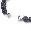 Natural Lava Rock Beads Stretch Bracelets BJEW-I241-13O-4