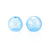 Transparent Handmade Blown Glass Globe Beads GLAA-T012-40C-05-2