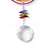 Glass Round Window Hanging Suncatchers HJEW-B006-01A-4