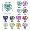 Pandahall 48Pcs 12 Styles 430 & 201 Stainless Steel Filigree Pendants STAS-TA0002-19-11