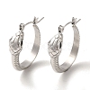 304 Stainless Steel Hoop Earrings EJEW-C085-03P-1