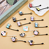 DICOSMETIC 14Pcs 14 Style Cow Theme Silicone Straw Cap AJEW-DC0001-46-4