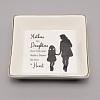 Porcelain Square Jewelry Holder DJEW-WH0050-10D-1