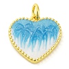 Brass Enamel Pendants KK-S401-17G-A-2