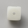 Luminous Cube with Letter Food Grade Eco-Friendly Silicone Beads SIL-TAC0002-21E-2