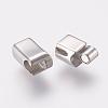 Tarnish Resistant 304 Stainless Steel Magnetic Clasps with Glue-in Ends STAS-E138-06P-3