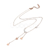 Ion Plating(IP) 304 Stainless Steel with Polymer Clay Rhinestone Necklaces NJEW-G081-09RG-2