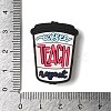 Coffee Teach Repeat Coffee Cup Shaped Teacher Silicone Focal Beads SIL-M006-06D-3